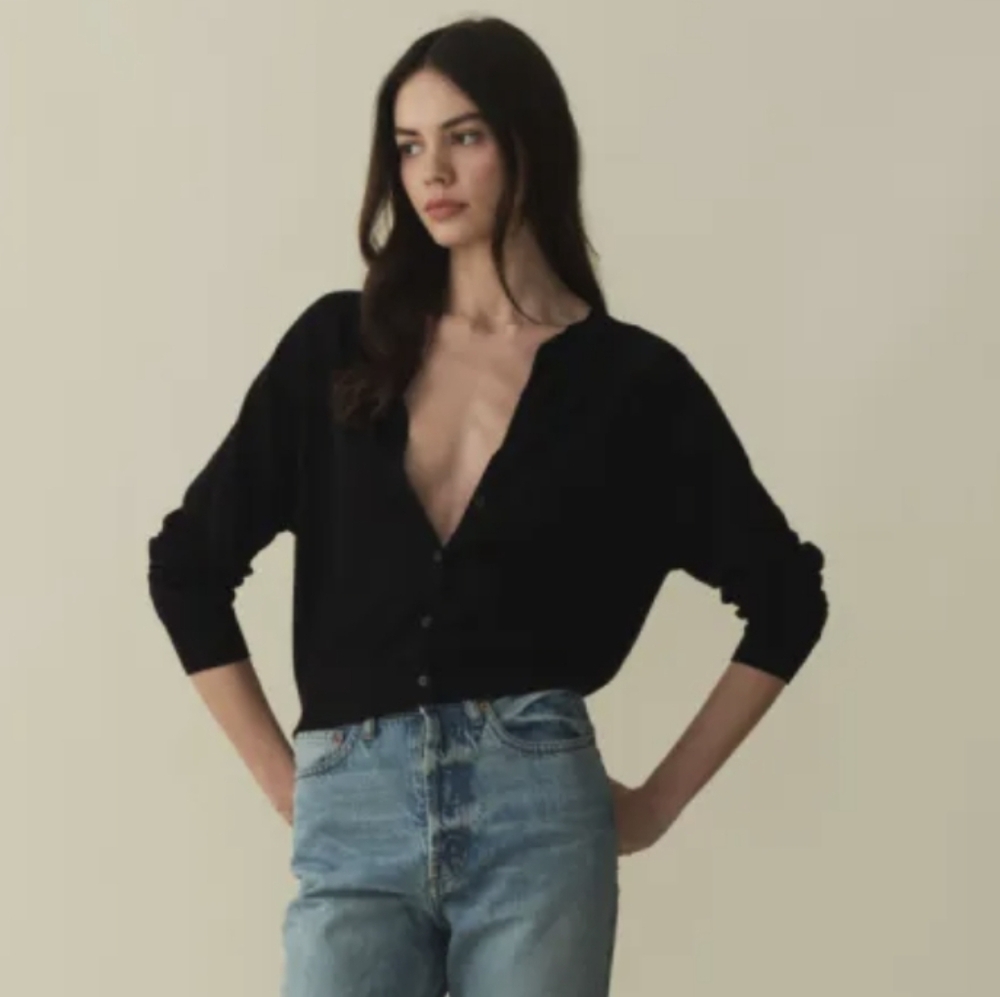 Doen Celine Cardigan Deep Navy Size L